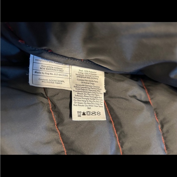 Eddie Bauer StormDown 800 Orange Puffer Puffy Goose Down Mens Jacket Size Large - Picture 6 of 10